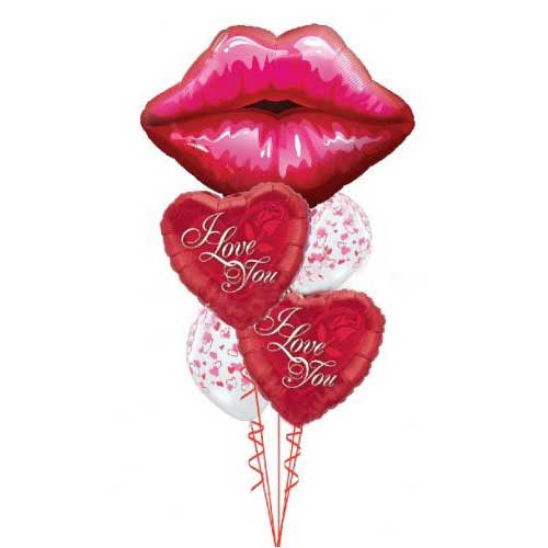  Lovey Lips Balloon Bouquet